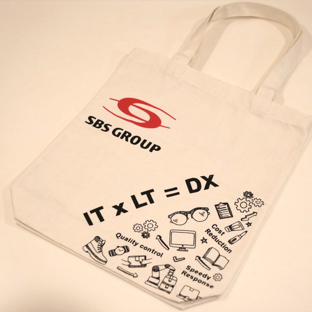【SBSグループ】ロゴ入りトートバッグ IT×LT=DX（5個）