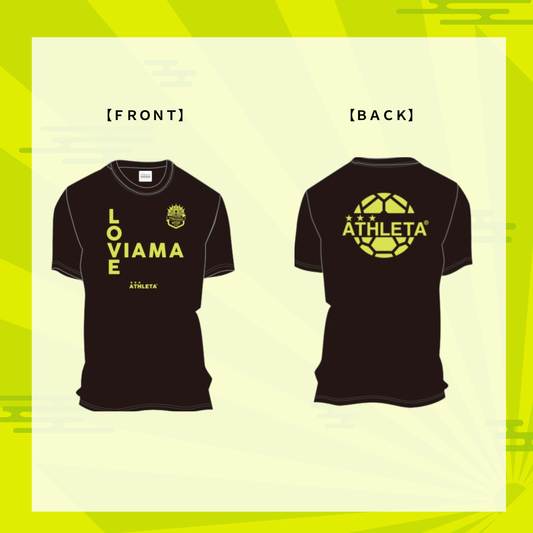 【ヴィアマテラス宮崎】ヴィアマTシャツ(LOVE VIAMA)（ブラック）＋てんてんステッカー