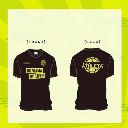 【ヴィアマテラス宮崎】ヴィアマTシャツ(NO VIAMA NO LIFE)（ブラック）＋てんてんステッカー